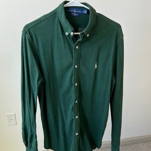 Casual Shirt from Polo Ralph Lauren in Navy Green (Feitherweight Mesh), Size M